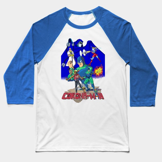 Corona-Man (ENG) Baseball T-Shirt by Shachamrr